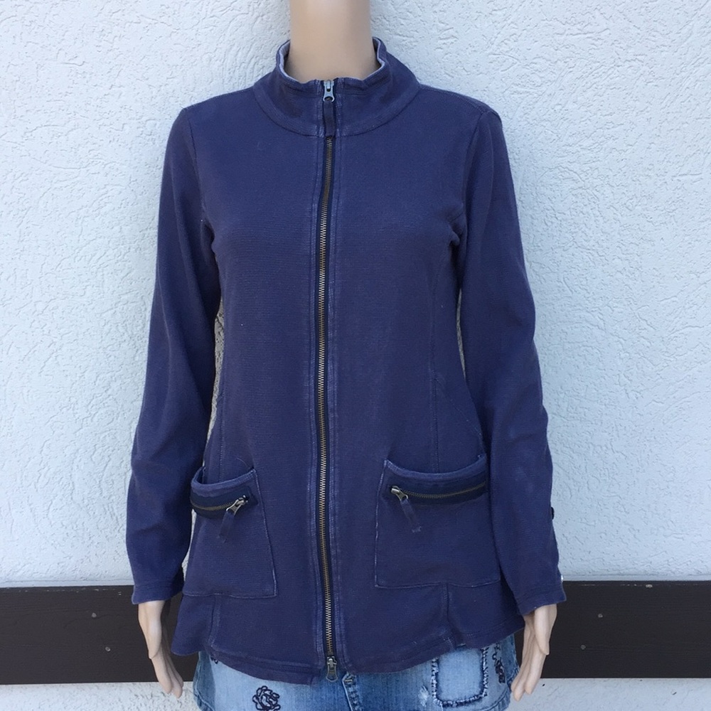 Neon Buddha top XS blue zip up